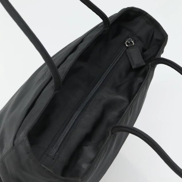 PRADA Tote Bag Nylon Black Silver Auth ti3279 - Picture 7 of 16
